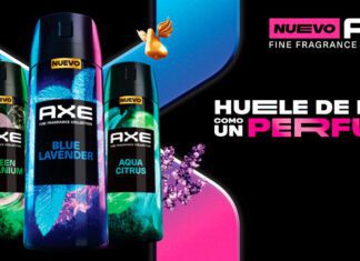 La colección presenta 3 irresistibles fragancias de AXE: Blue Lavander, Green Geranium y Aqua Citrus.
