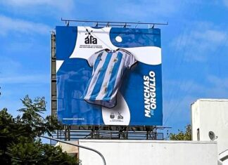 Ala sigue alentando a la selección junto a LATCOM y las calles se tiñen de celeste y blanco