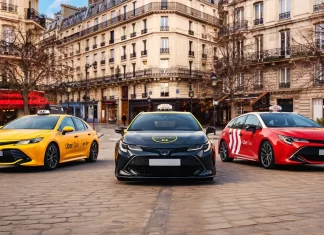 Un Uber Taxi porteño suelto por las calles de París