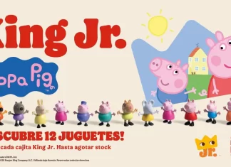 El menú King Jr. de Burger King se llena de diversión con la colección exclusiva de Peppa Pig